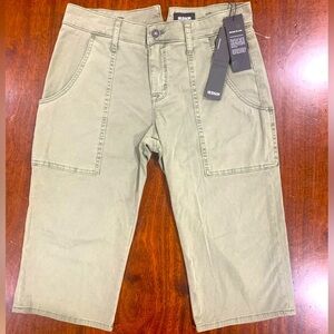 NWT Hudson Olive Green Cargo Utility Capris 26